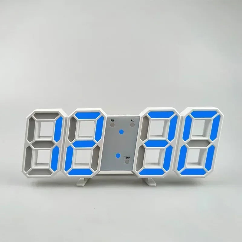 Modern 3D LED Digital Wall Clock - Stylish Multifunctional Home Decor with USB Power