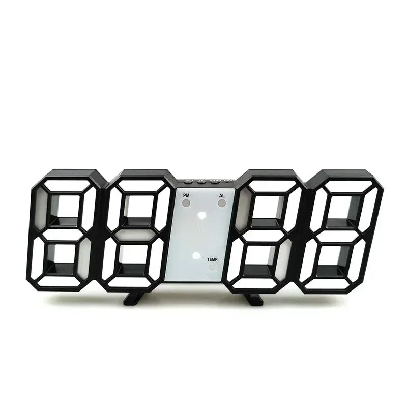 Modern 3D LED Digital Wall Clock - Stylish Multifunctional Home Decor with USB Power