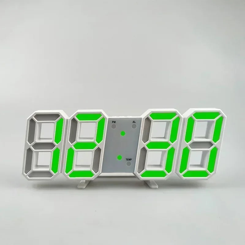 Modern 3D LED Digital Wall Clock - Stylish Multifunctional Home Decor with USB Power