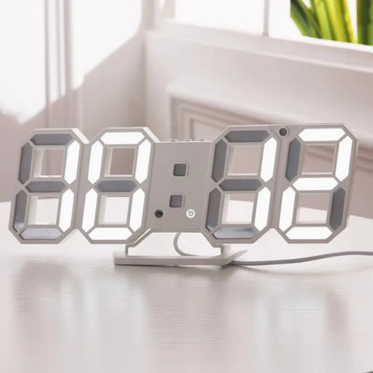 Modern 3D LED Digital Wall Clock - Stylish Multifunctional Home Decor with USB Power
